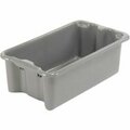 Lewisbins LEWISBins SN2414-8 Polyethylene Container 24"L x 14"W x 8"H, Gray SN2414-8GY